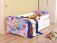 Детская односпальная кровать с бортиком 170*80 см, бесплатная доставка