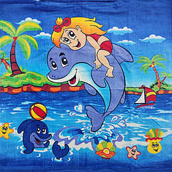 Пончо дитяче з капюшоном бавовна 60х120 см 30031260