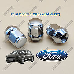 Гайка колісна Ford Mondeo MK5 М12х1,5 ключ 19мм, висота 30мм, хром. Колісна гайка Форд Мондео МК5 суцільна