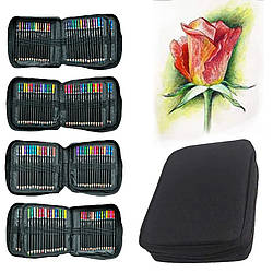 Великий набір м'яких кольорових олівців ARTLION 120 предметів у чохлі професійні олівці для малювання