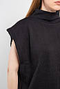Жилет жіночий в'язаний чорний Modna KAZKA MKLN865-3, фото 4