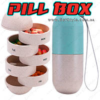 Таблетница Pill Box 7 отделений в защитном боксе 12 см