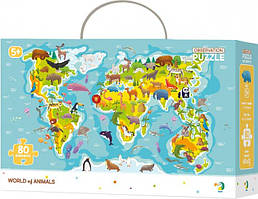 Пазл "Мапа світу тварини" ТМ DoDo арт. 300133