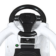 Каталка Толокар Bambi Racer M 4739-1 Mercedes Білий з батьківською ручкою та захисним бортиком, фото 2