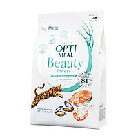 Optimeal Beauty Fitness Healthy Weight & Joints Cухой беззерновой корм с морепродуктами для котов, 4 кг