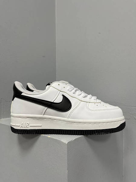 Nike Air Force 1 White Black Logo v2