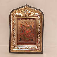 Ікона "Всецариця" Пресвята Богородиця, лик 6х9, у пластиковій чорній рамці
