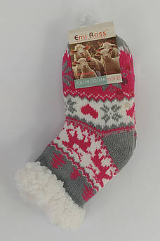 Шкарпетки шерстяні на хутрі для дівчаток "SOFTSAIL" 28-3'