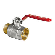 Кран кульковий KOER 1/2" ГСР (KR.215) червона ручка (KR0037)