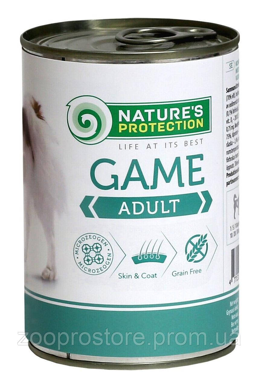 Корм Nature's Protection Adult Game вологий з дичиною для дорослих собак всіх порід 800 гр