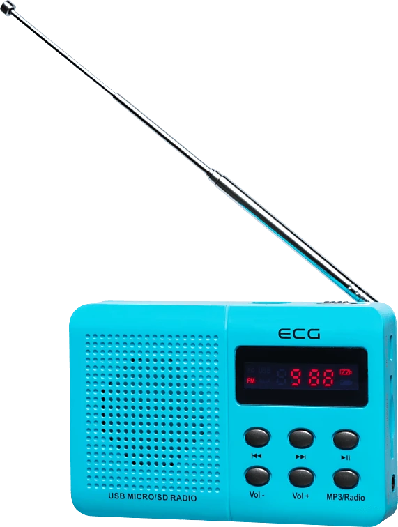 Радіоприймач цифровий FM-тюнер ECG R 155 U Blue