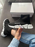 Balenciaga Speed Trainer Black White, фото 9