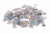 Конфетти серебро #019 (1,5см-500г)