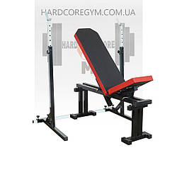 Лавка регульована до 90 градусів та 300 кг та Стійки під штангу до 200 кг