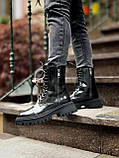 Balenciaga Boots Taccor Black Patent Fur Lacquer (Штучне хутро, лак), фото 3