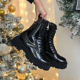 Balenciaga Boots Taccor Black Patent Fur Lacquer (Штучне хутро, лак), фото 4