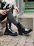 Balenciaga Boots Taccor Black Patent Fur Lacquer (Штучне хутро, лак), фото 8