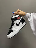 Nike Air Jordan 1 Retro High Black White Red, фото 8