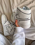 Nike Air Jordan 1 Retro Mid White Reflective, фото 7