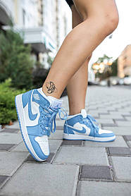 Nike Air Jordan 1 Retro Mid Blue White 2 37