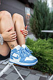 Nike Air Jordan 1 Retro Mid Blue White 2 37, фото 5