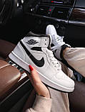 Nike Air Jordan 1 Retro High White Black, фото 2