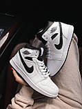 Nike Air Jordan 1 Retro High White Black, фото 10