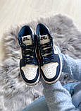 Nike Air Jordan 1 Retro Mid Navy Blue White, фото 5