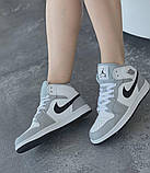 Nike Air Jordan 1 Retro High Grey Black, фото 2