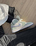 Nike Air Jordan 1 Retro Mid Green Blue, фото 4