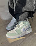 Nike Air Jordan 1 Retro Mid Green Blue, фото 10