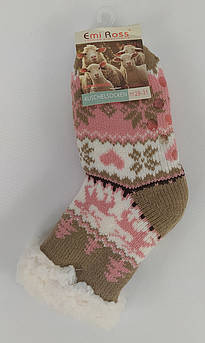Шкарпетки шерстяні на хутрі для дівчаток "SOFTSAIL" 28-31