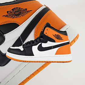 Nike Air Jordan 1 Retro High Black White Orange 2