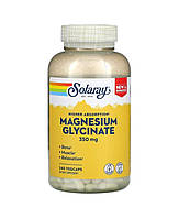 Solaray, гліцинат магнію з підвищеною засвоюваністю, 350 мг, 240 капсул