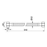 Гнучка підводка для води SD Plus 30 см ГГ SD397W30, фото 2