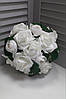 Весільний букет-дублер велика троянда для нареченої в білому кольорі, фото 2