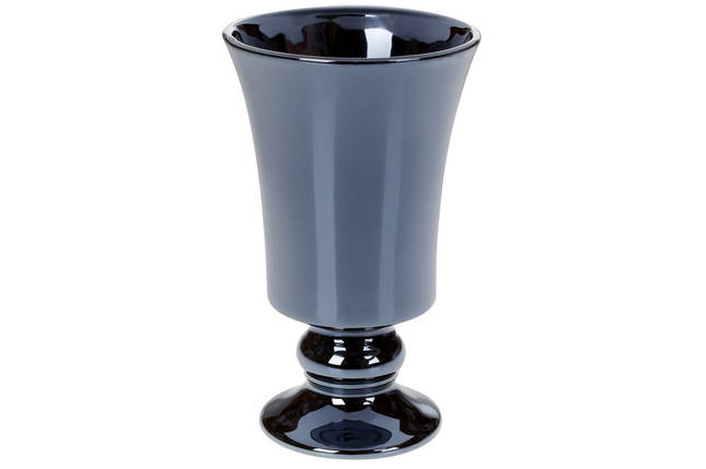 Декоративна ваза Кубок, 12*12*20см, колір -синій перламутр ( 733-355), фото 1