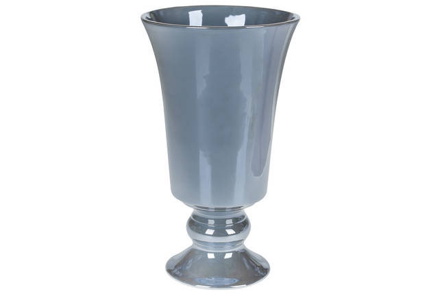 Декоративна ваза Кубок, 15.2*15.2*26.5см, колір -сірий перламутр ( 733-352), фото 1