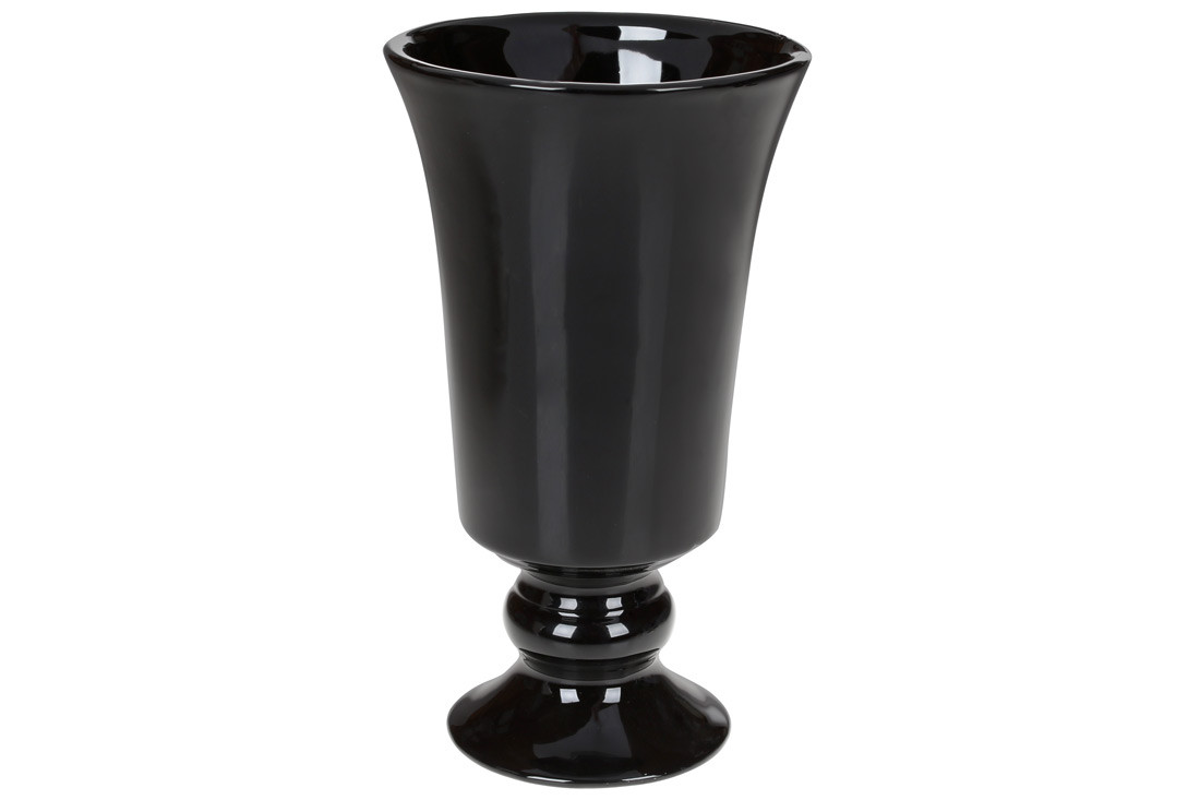 Декоративна ваза Кубок, 15.2*15.2*26.5см, колір -чорний перламутр  ( 733-349)