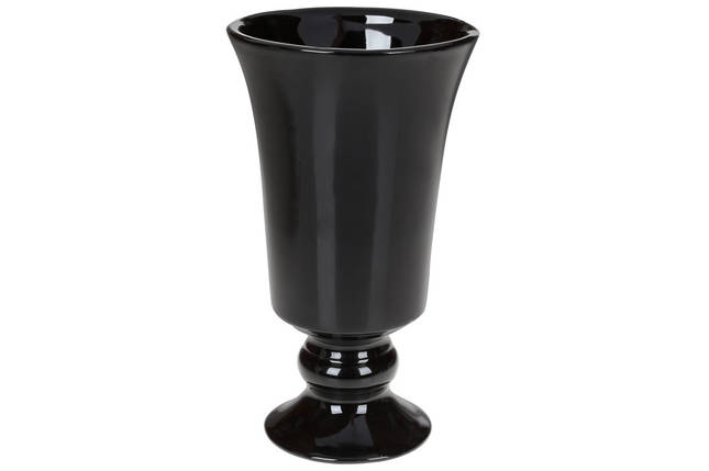 Декоративна ваза Кубок, 15.2*15.2*26.5см, колір -чорний перламутр ( 733-349), фото 1