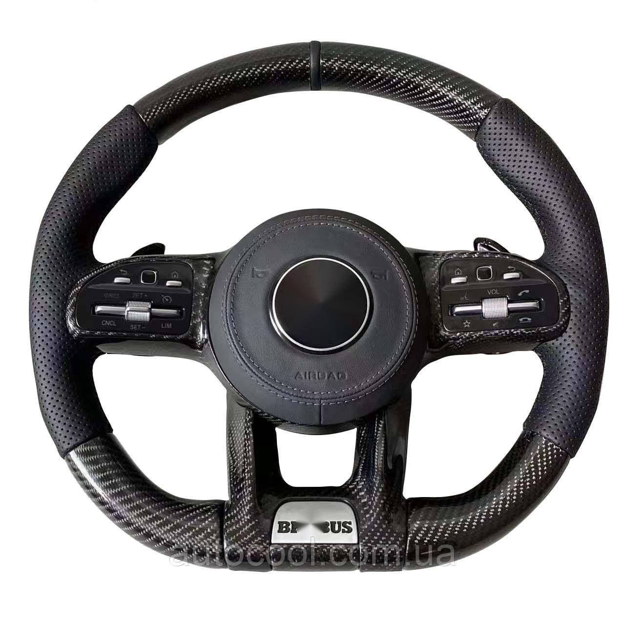 Карбонове кермо для Mercedes AMG GT W190 C190 W205 C205 W166 W167 W177 W213 W217 C217 W2223 W253 W253 W257 W464, фото 1