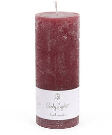 Свічка циліндрична 6*15 см із темно-червоного парафіну, горіння 45 годин