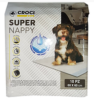 Пелюшки Croci для собак  "Super Nappy" 60х60, 10шт/уп (012073)