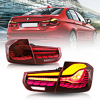 Фонари BMW F30 (13-18) тюнинг OLed оптика (красные)