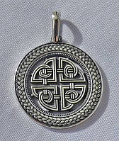 Кельтский узел защиты с чернением оберег из серебра 925-ой пробы