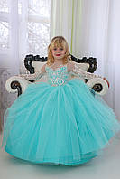 Дитяча сукня яскраво-м"ятна на зріст 122 см