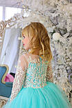 Дитяча сукня яскраво-м"ятна  на зріст 122 см, фото 3