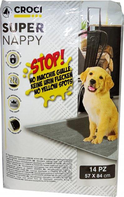 Пелюшки Croci для собак з активованим вугіллям 57х84 см, 14 шт/уп (171718), фото 1
