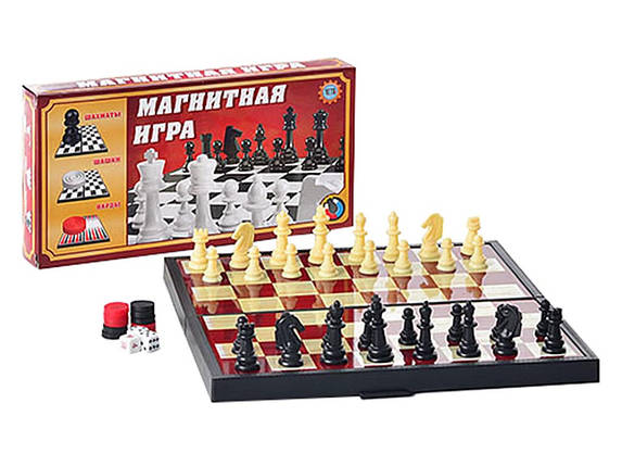 Настольная игра магнітна MetrPlus. Шахи. Шашки. Нарди (Шахматы. Шашки. Нарды), фото 1