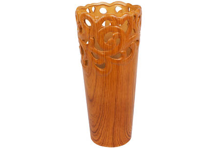 Ваза керамічна під дерево 12.5*9.5*25.5 см., колір золотий (453-502), фото 2